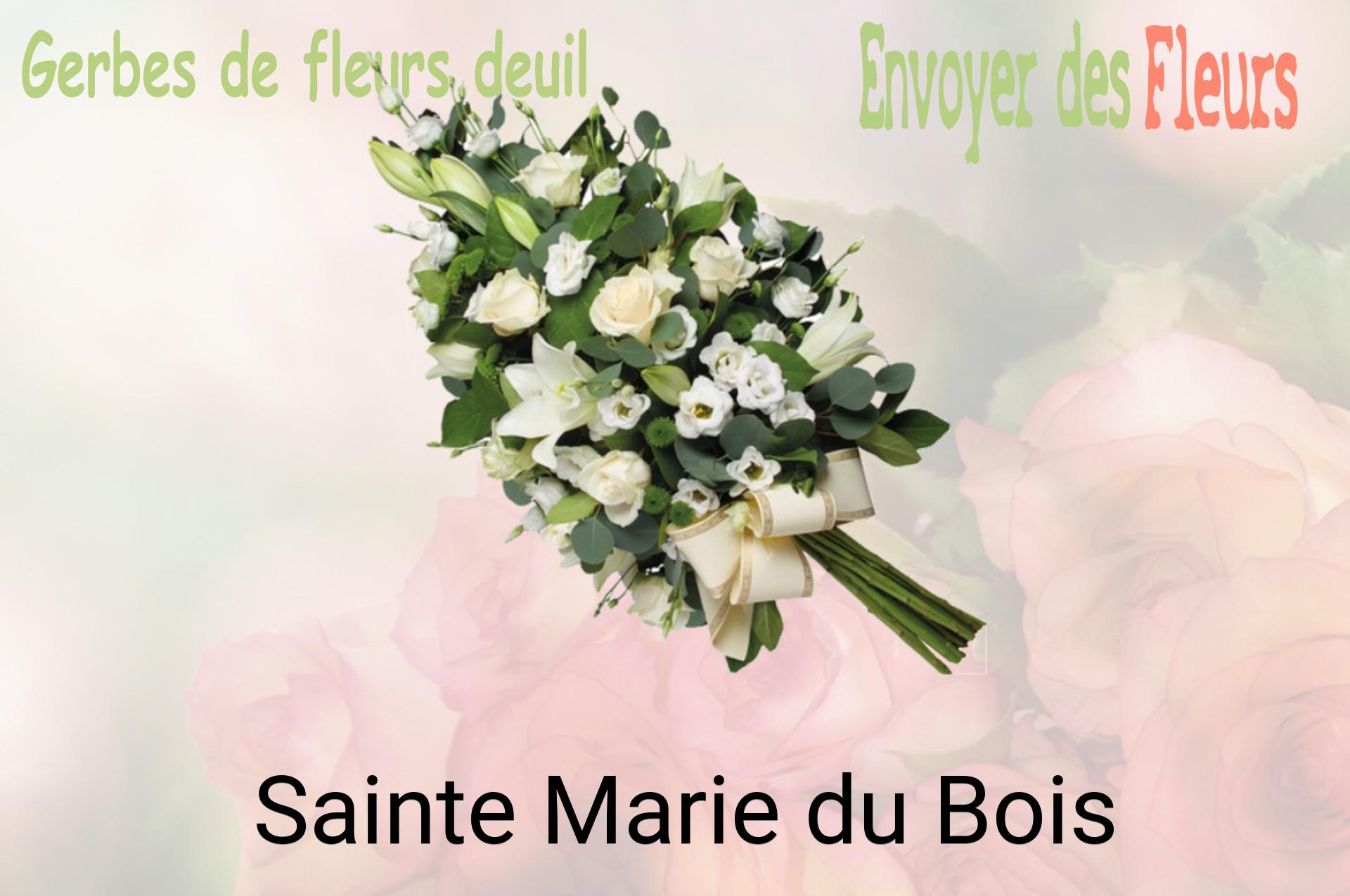 Gerbe de fleurs de deuil livrée à Sainte-Marie-du-Bois
